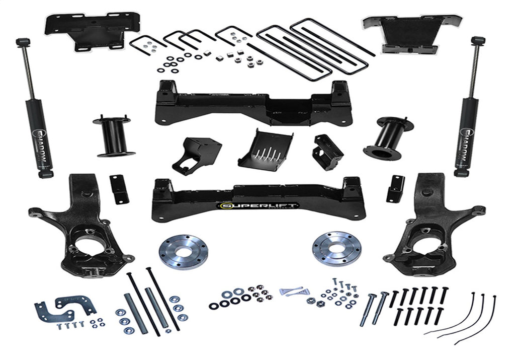 Superlift 8in. Lift Kit-07-16 Silv/Sierra 1500 4WD w Cast Steel Ctrl Arms w SL Rear Shocks K898