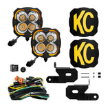 KC Hilites FLEX ERA 4 - 2-Light System - Pillar Mount - 80W Spot Beam - for 18-21 Jeep JL / JT