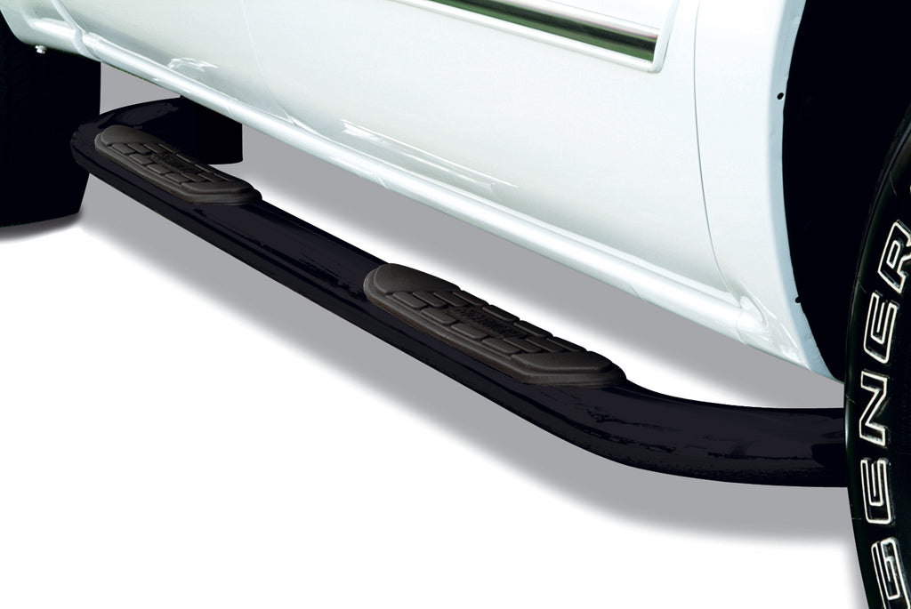 Big Country 4 Oval Classic Side Steps - Complete Kit with Brackets - Black, Semi-gloss 370909