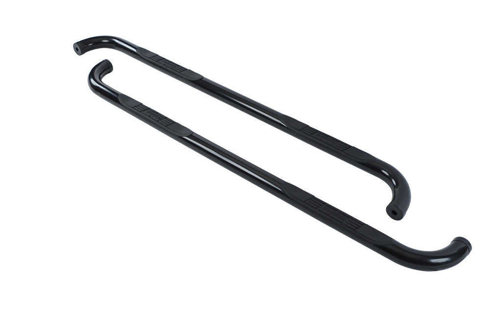 Big Country Truck Accessories 372011 - 3 Round Classic Side Bars With Mounting Bracket Kit  - Black Powdercoat