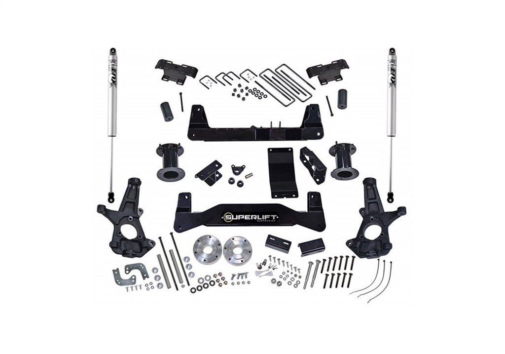 Superlift 6.5in. Lift Kit w/FOX Shocks-14-16 Silv/Sierra 1500 4WD w/Cast Steel CntrlArms K160F