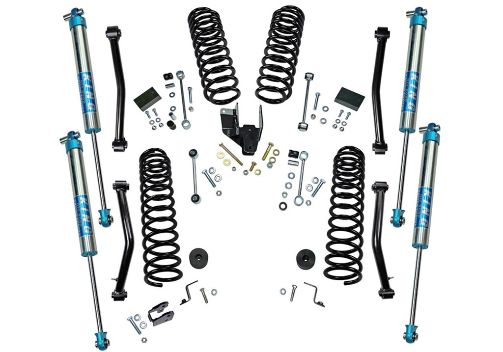 Superlift Dual Rate Coil 4in. Lift Kit w/KING 2.0 Shocks-18-23 Wrangler JL-4Dr K184KG