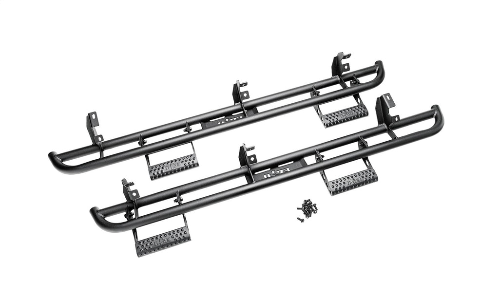 N-Fab RKR Step Sys-FullLen (1 Stp Mnt/1 Stp)-21-23 Ford Bronco 2-Dr-TX Blk F212BRKRS2