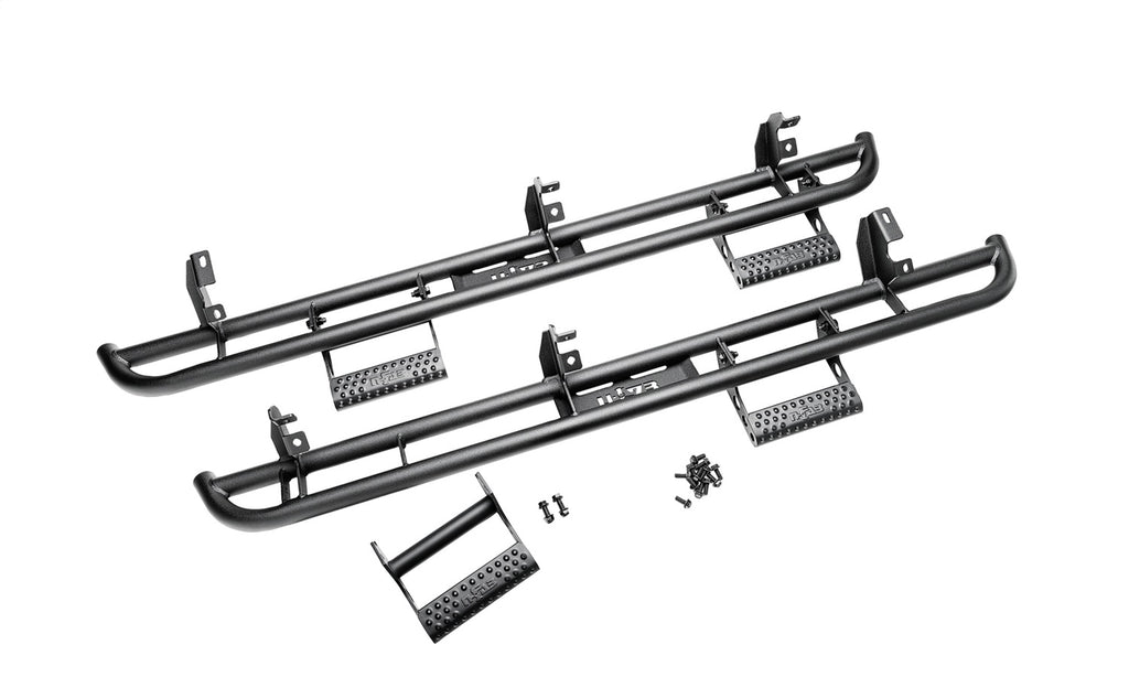 N-Fab RKR Step Sys-FullLen (1 Stp Mnt/1 Stp)-21-23 Ford Bronco 2-Dr-TX Blk F212BRKRS2