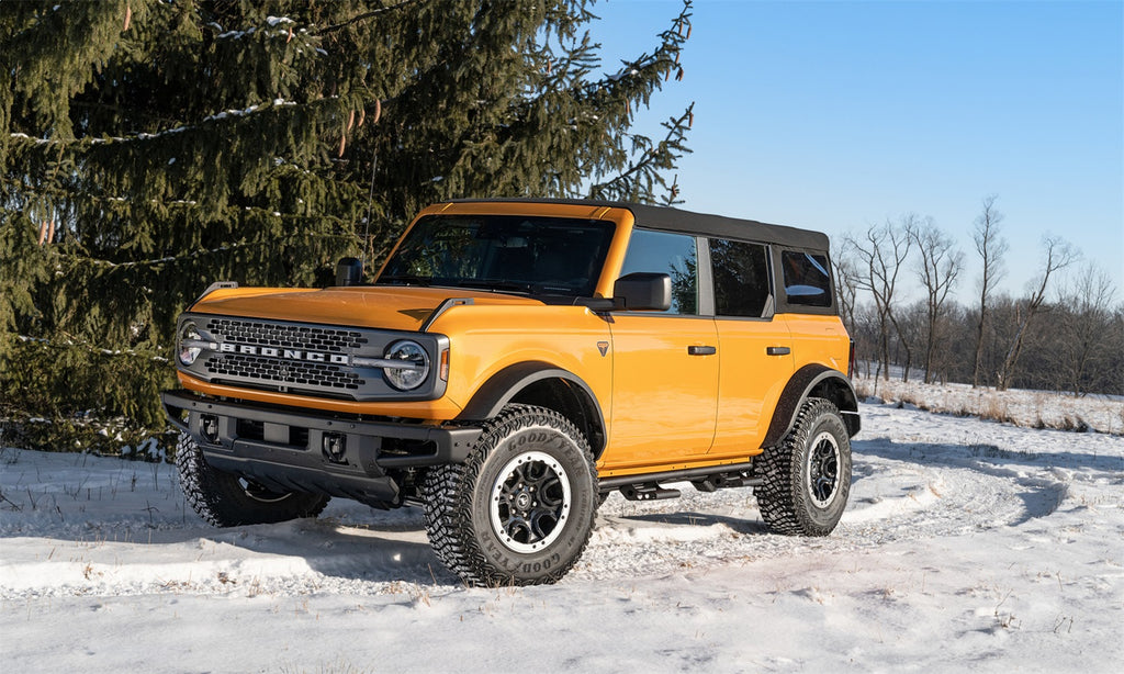 N-Fab RKR Step Sys-FullLen (1 Stp Mnt/1 Stp)-21-23 Ford Bronco 2-Dr-TX Blk F212BRKRS2