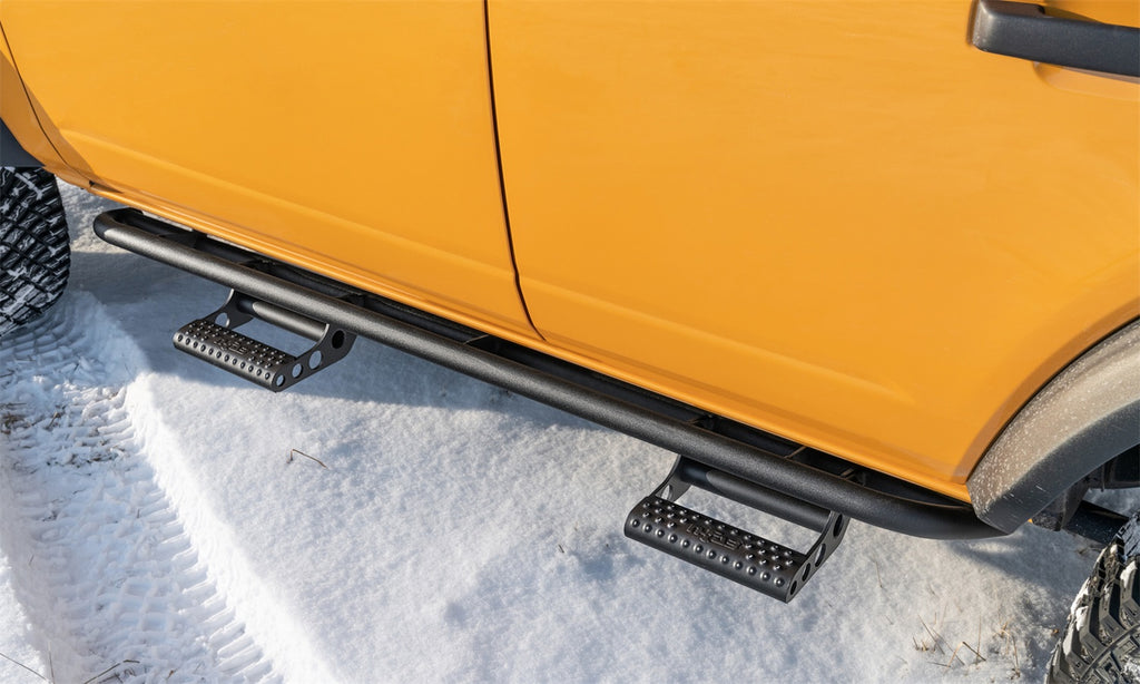 N-Fab RKR Step Sys-FullLen (1 Stp Mnt/1 Stp)-21-23 Ford Bronco 2-Dr-TX Blk F212BRKRS2