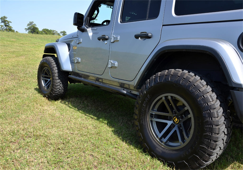 N-Fab TrailSlider-Cab Len (2 Steps)-18-23 Wrangler JL 4Dr-TX Blk TSJ184-TX
