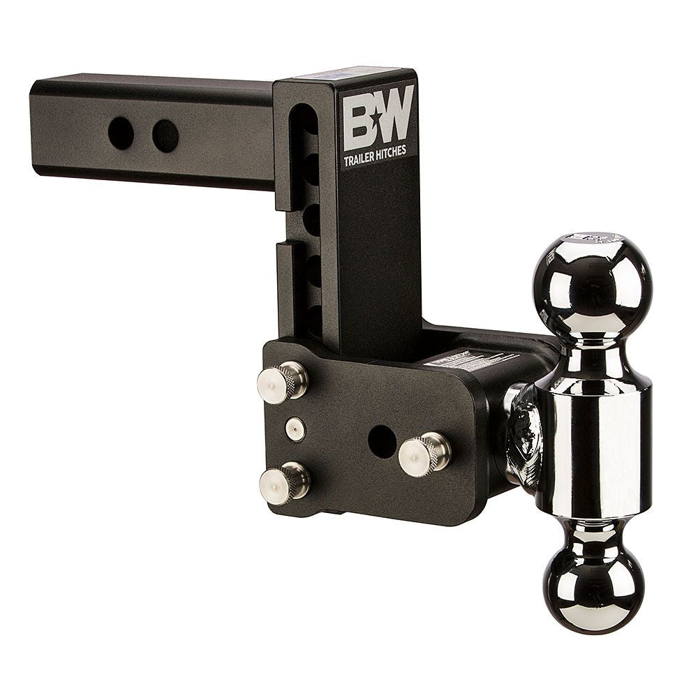 TS10037B B&W TOW AND STOW DUAL BALL 2 ADJ BALL MOUNT 5 DROP/5-1/2 RISE, BLACK